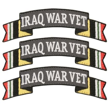 Iraq War Tab Patch with Hook and Loop 3 Pack