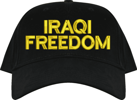 Iraqi Freedom Text Only USA Cap