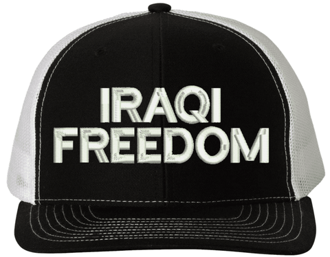 Iraqi Freedom Text Only USA Mesh-Back Cap