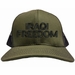 Iraqi Freedom Text Only USA Mesh-Back Cap
