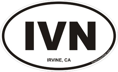 Irvine California Oval Decal