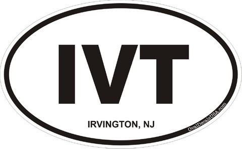 Irvington New Jersey Oval Decals