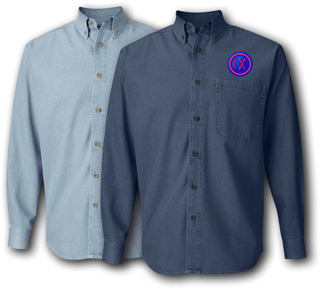IX U.S. Army Corps patch Denim Shirt