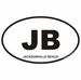 Jacksonville Beach Florida Oval Decal