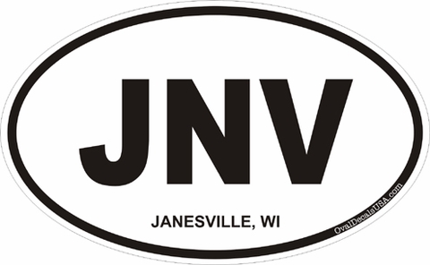 Janesville Wisconsin Oval Decal
