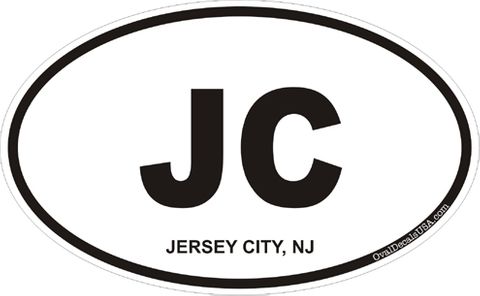 Jersey City New Jersey Oval Decal