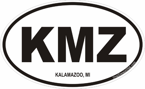 Kalamazoo Michigan Oval Decal