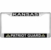 Kansas Patriot Guard Automobile License Plate Frame