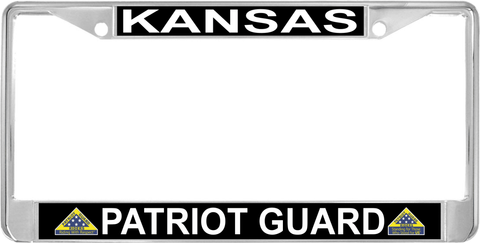 Kansas Patriot Guard Automobile License Plate Frame
