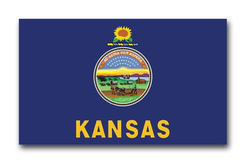 Kansas State Flag Vinyl Transfer Decal