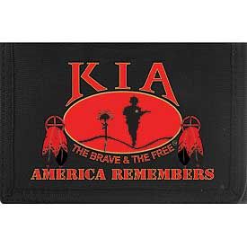 KIA America Remembers Direct Embroidered Trifold Wallet