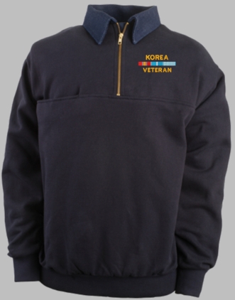 Korea Veteran Game Sportswear Firefighter's Quarter-Zip Work Shirt