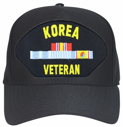 Korea Veteran with Ribbons Ball Cap Hat