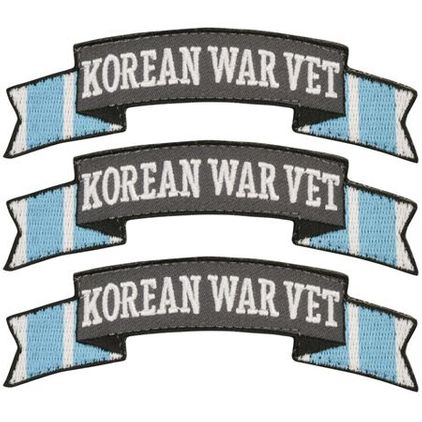 Korean War Tab Patch with Hook and Loop 3 Pack