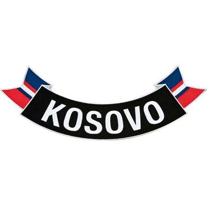 Kosovo Ribbon Rocker Patch
