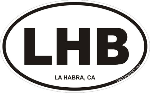 La Habra California Oval Decal