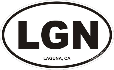 Laguna California Oval Decal