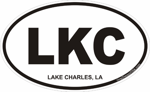 Lake Charles Louisiana Oval Decal