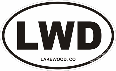 Lakewood Colorado Oval Decal