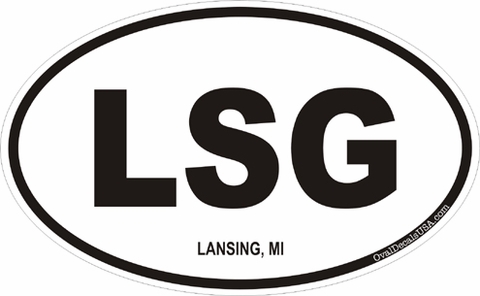 Lansing Michigan Oval Decal