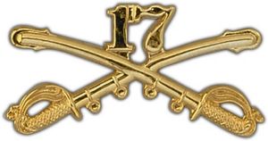 Large 17th Cavalry 2 1/4" Lapel Pin