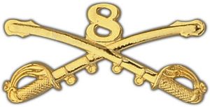 Large 8th Cavalry Lapel Pin