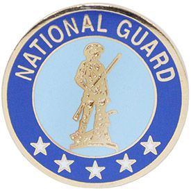LARGE ARMY NATIONAL GUARD <BR>MILITARY LAPEL PIN
