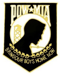 POW MIA Bring Our Boys Home Now Large 1.5" Lapel Pin