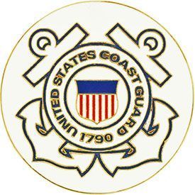 LARGE U.S. Coast Guard 1 1/2" LAPEL PIN