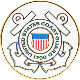 LARGE U.S. Coast Guard 1 1/2" LAPEL PIN