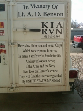 Larry's Trailor (Bob made these huge decals for him)