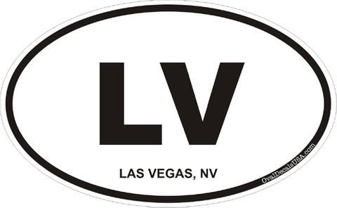 Las Vegas Nevada Oval Decal