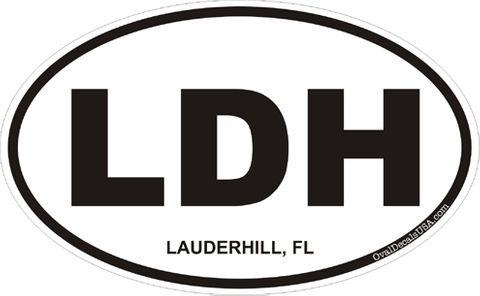 Lauderhill Florida Oval Decal