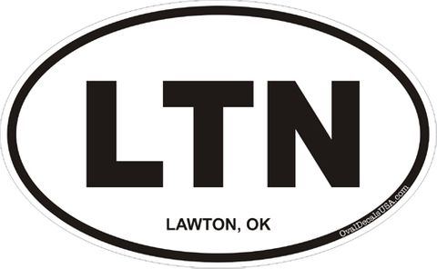 Lawton Oklahoma Oval Decal