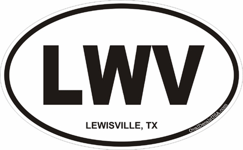 Lewisville Texas Oval Decal