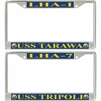 LHA Amphibious Assault Ship License Plate Frames Thumbnail Illustration