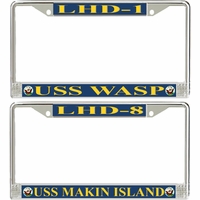 LHD Amphibious Ships License Plate Frames Thumbnail Illustration