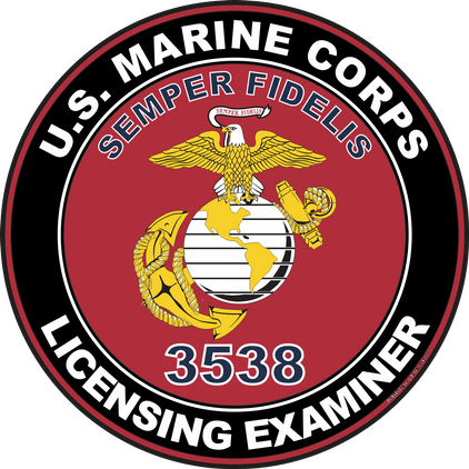 U.S.M.C. MOS 3538 Licensing Examiner Decal