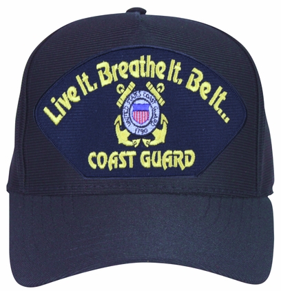 Live it, Breathe it, Be it ... Coast Guard with Emblem Ball Cap