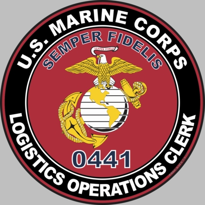 U.S.M.C. MOS 0441 Logistics Operations Clerk Decal