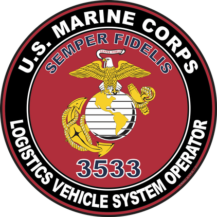 U.S.M.C. MOS 3533 Logistics Vehicle System Operator Decal