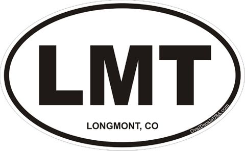 Longmont Colorado Oval Decal