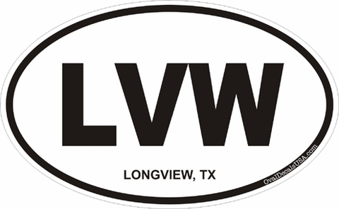 Longview Texas Oval Decal