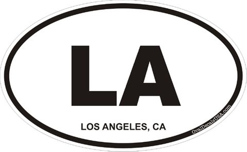 Los Angeles California Oval Decal