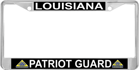 Louisiana Patriot Guard Automobile License Plate Frame