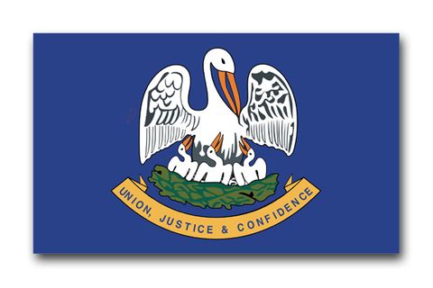 Louisiana State Flag Vinyl Transfer Decal