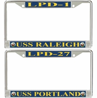 LPD Amphibious Ship License Plate Frames Thumbnail Illustration