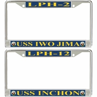 LPH Helicopter Landing Ship License Plate Frames Thumbnail Illustration