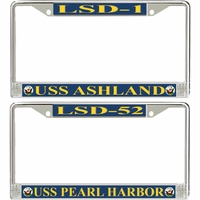 LSD Landing Ship Docks License Plate Frame Thumbnail Illustration
