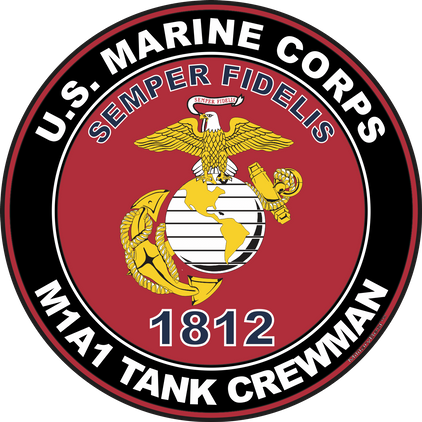 U.S.M.C. MOS 1812 M1A1 Tank Crewman Decal